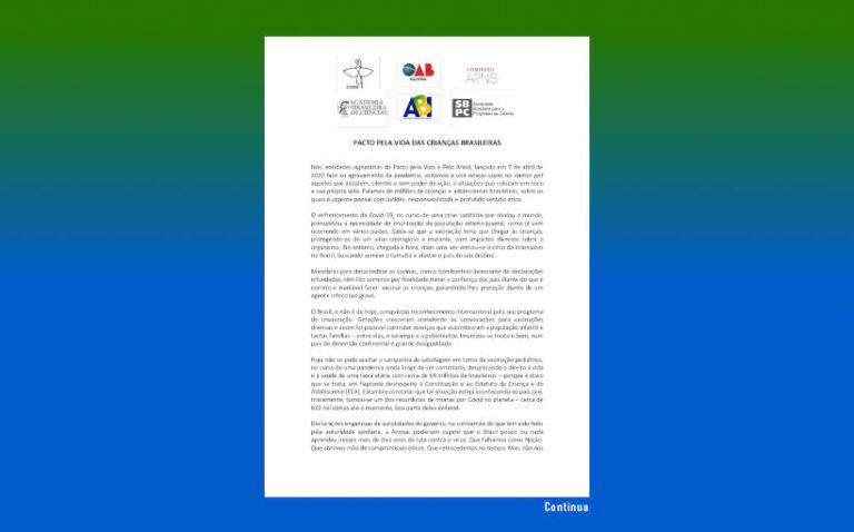 Pacto pela vida das crianças brasileiras
