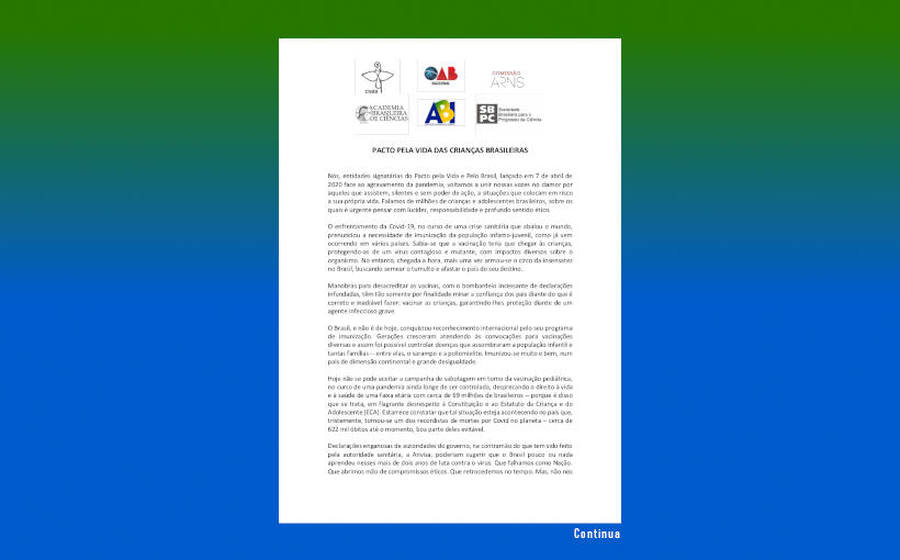 Pacto pela vida das crianças brasileiras